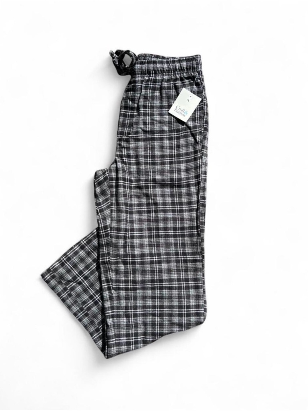 Croft & Barrow men’s small Black & White Plaid Lounge/pajama Pants